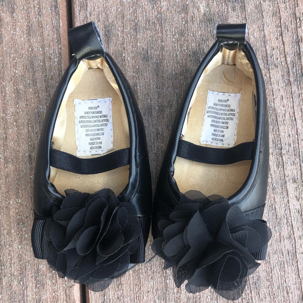Black baby booties